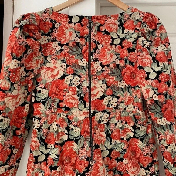 Free People Kapowski Floral Puff Sleeve Mini Dress - Picture 10 of 10